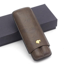 Load image into Gallery viewer, COHIBA 2 Tube Cigars Holder Leather Cigar Case