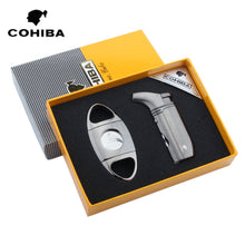 Load image into Gallery viewer, COHIBA Cigar Cutter&amp;Lighter Set