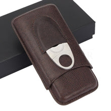 Load image into Gallery viewer, COHIBA 3 Tube Cigar Leather Case