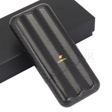 Load image into Gallery viewer, COHIBA Black Carbon Fiber Gloss Cigar Case