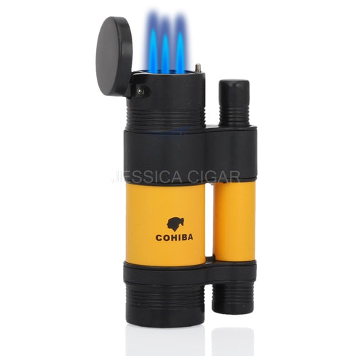 COHIBA Yellow&Black Pocket Mini Metal Windproof Lighters