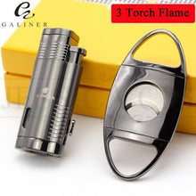 Load image into Gallery viewer, COHIBA Cigar Accessories Set Windproof Butane Jet Torch Lighter