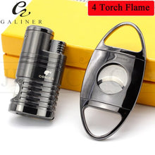 Load image into Gallery viewer, COHIBA Cigar Accessories Set Windproof Butane Jet Torch Lighter